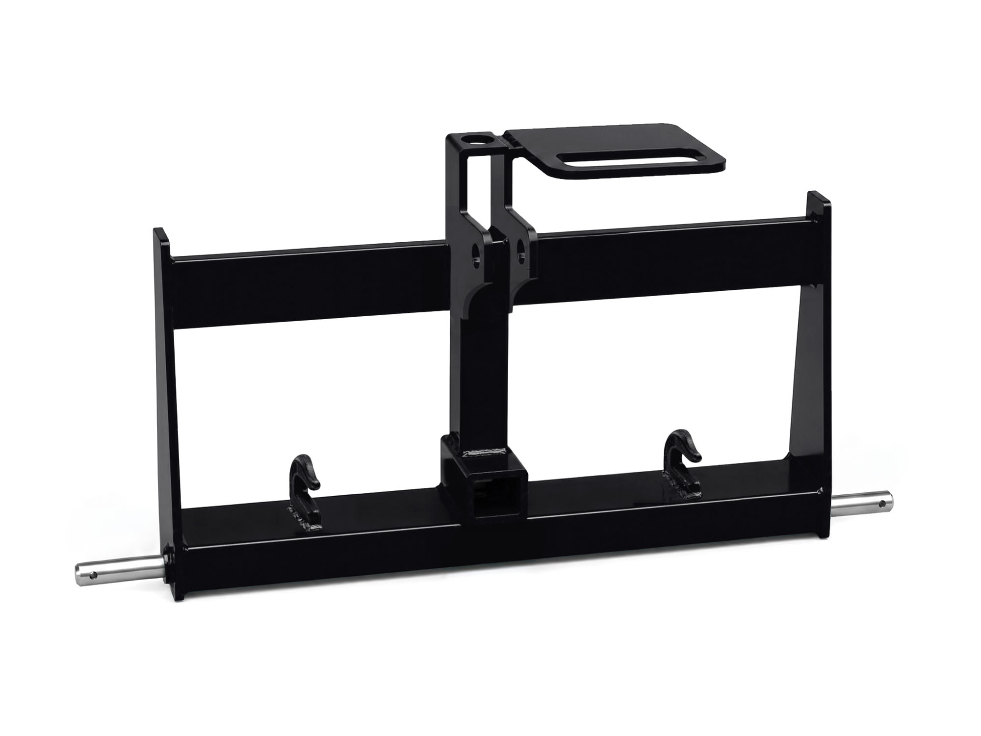 black weight rack on white background
