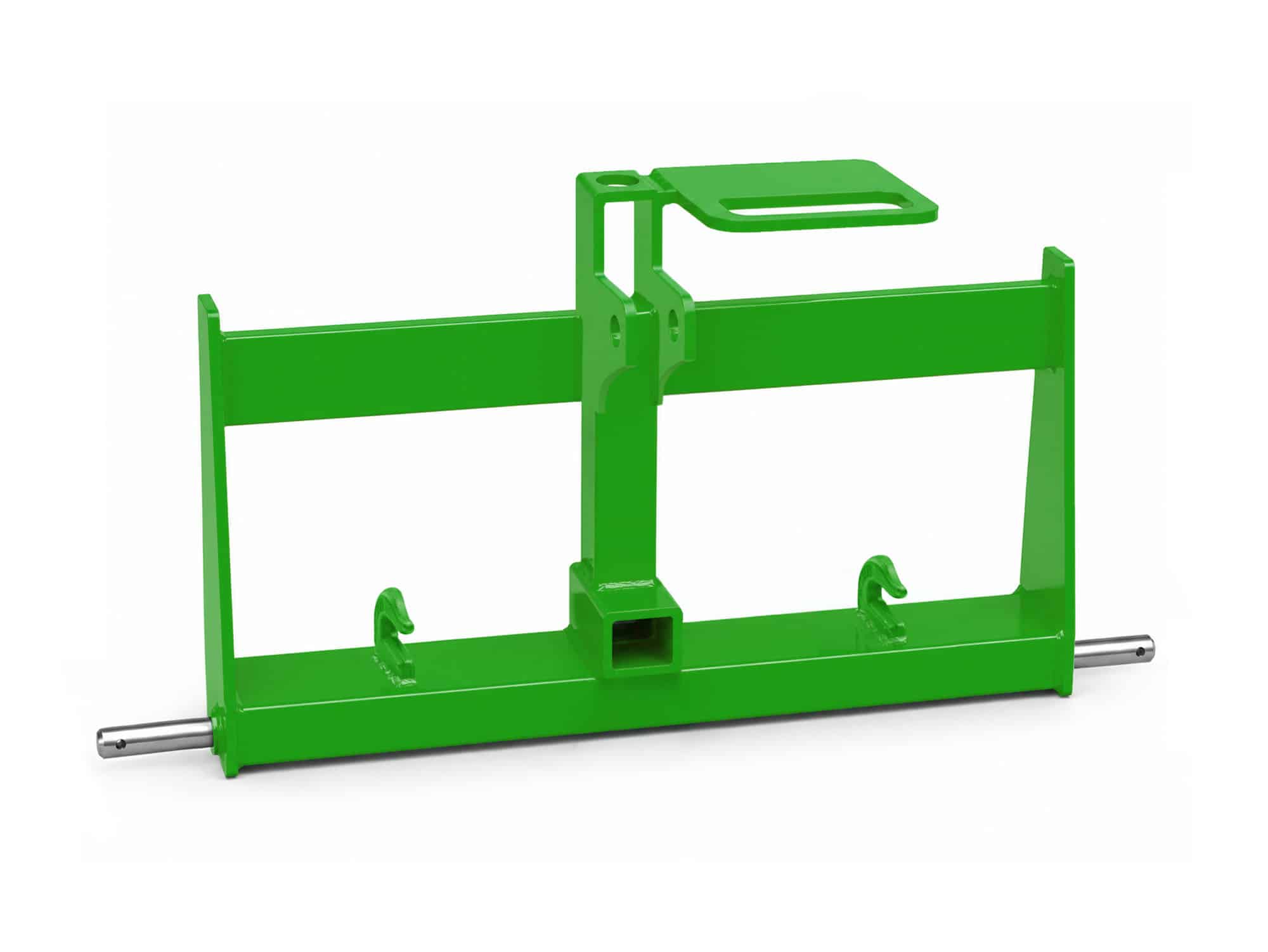 green weight rack on white background