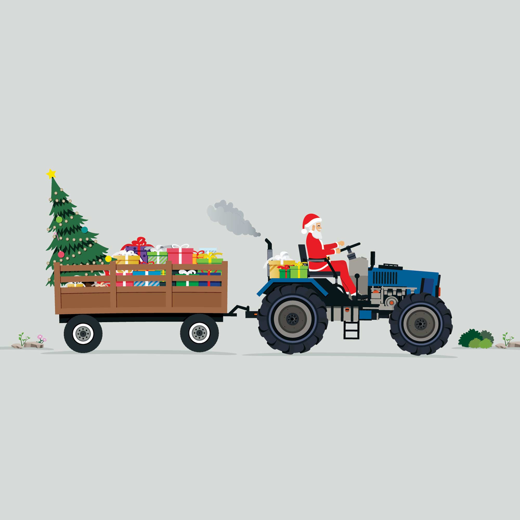Christmas Tractor and Gifts