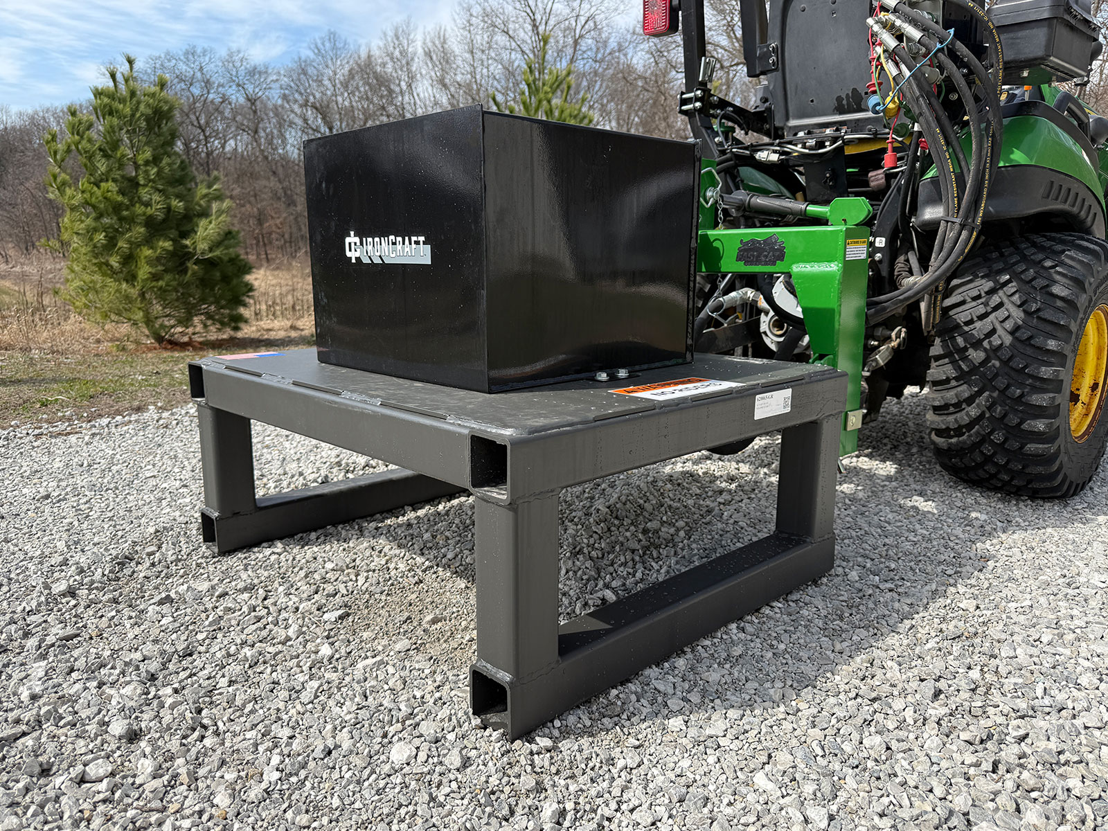 Right Rear View of IronCraft PTO Powered Hydraulic Power Pack (Shown with Summit Flow Reverser, not included)