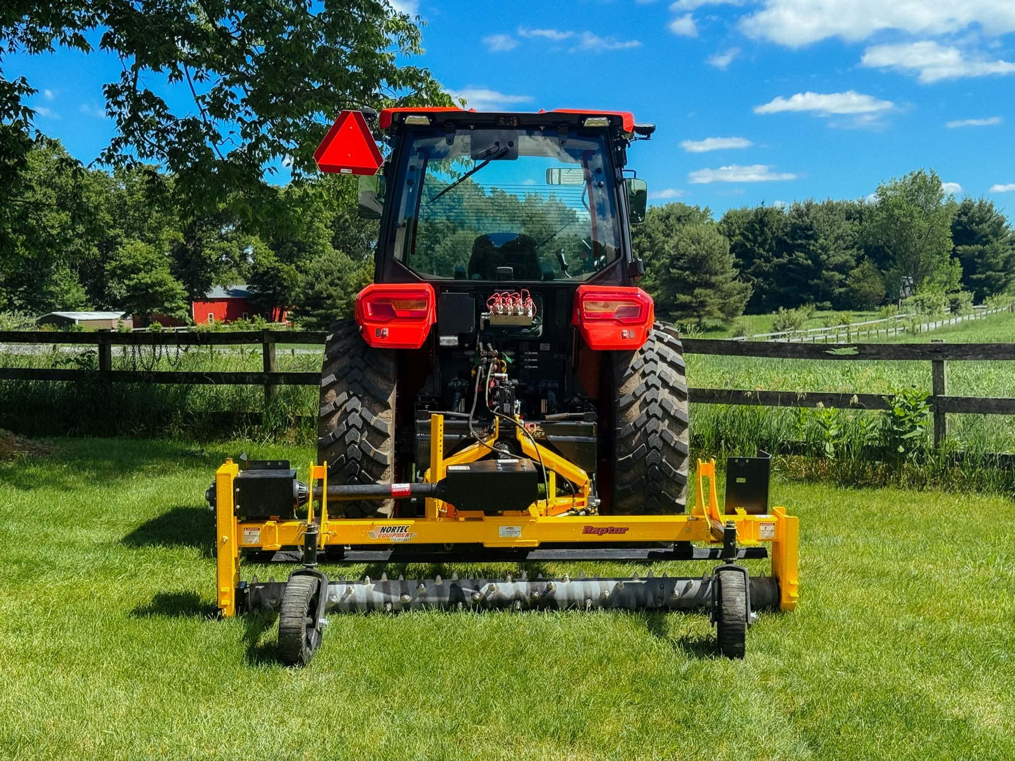 Nortec HD Raptor Soil Processor, Rear View of 96 inch