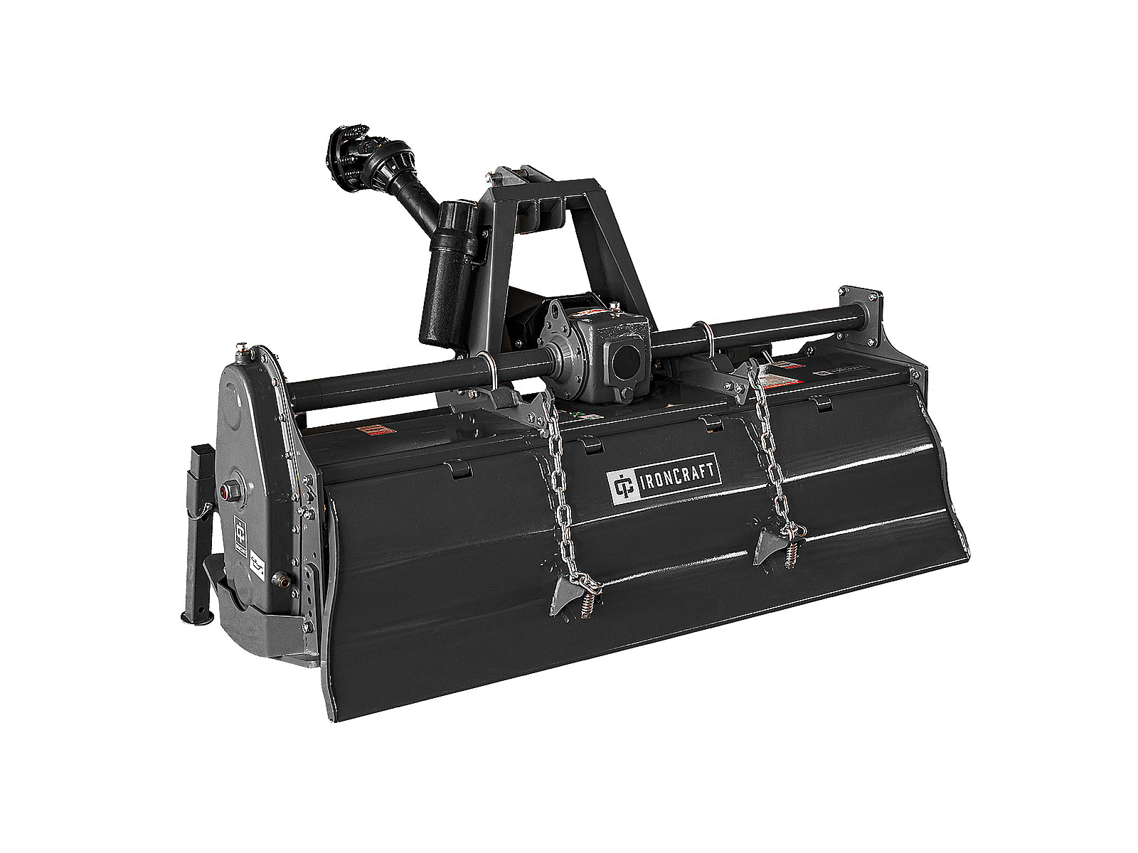 IronCraft UM Medium-Duty 3-Point Tiller, Rear Side View