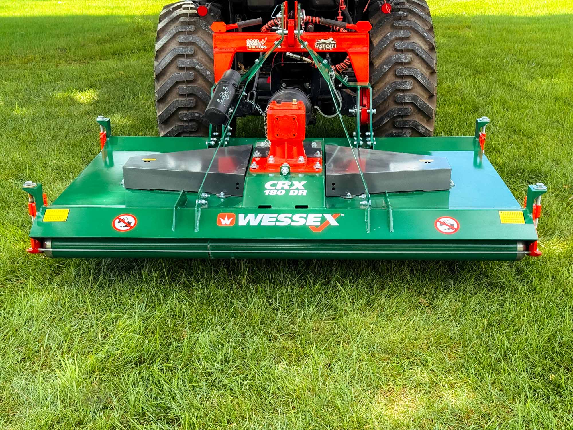Wessex CRX Dual Roller Finish Mower, Rear View